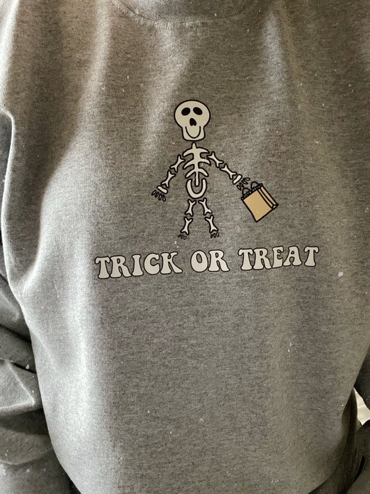 Trick or Treat Skeleton Sweatshirt