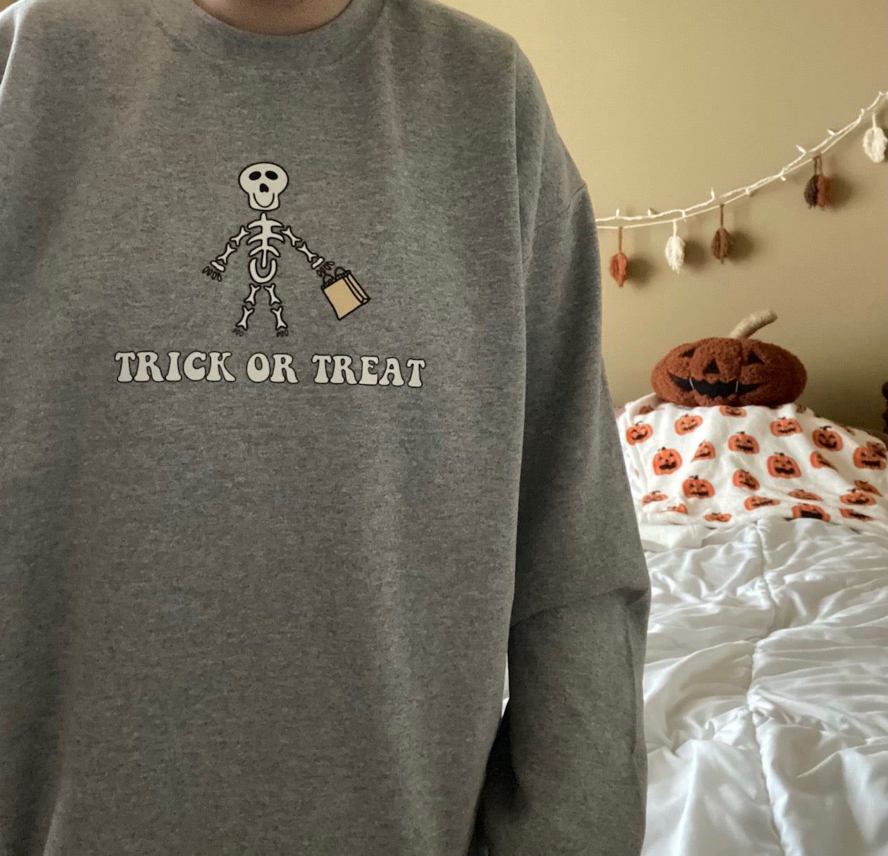 Trick or Treat Skeleton Sweatshirt